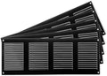 Repa Market 5-Pack Air Vent Cover 16x6 Inch (Outer Dimensions) Black Galvanized Steel Louvered Grill Cover with Mesh Screen/Wall or Ceiling Vent/HVAC Register for Indoor and Outdoor Ventilation