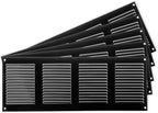 Repa Market 5-Pack Air Vent Cover 16x6 Inch (Outer Dimensions) Black Galvanized Steel Louvered Grill Cover with Mesh Screen/Wall or Ceiling Vent/HVAC Register for Indoor and Outdoor Ventilation