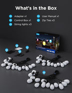 Govee S14 Bulb Outdoor String Lights 2, 144ft Smart RGBIC Warm White Patio Lights with 45 LED Bulbs, 111 Scene Modes for Outdoor Decor, Works with Alexa, Google, Matter, APP Control, IP66 Waterproof