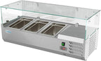KoolMore SCDC-3P-SSL Commercial-Refrigerator, 40 Inch with Sneeze Guard, Silver