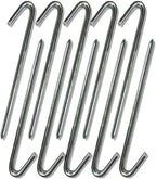 Steel Tent Stakes Heavy Duty Ground Stake, Metal Stakes to Anchor Commercial Inflatables, Outdoor Camping Canopy, Fence, Garden Tent Accessories, 5/6" Diameter x 10" Length, 25 Pack