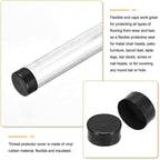 uxcell 4pcs Rubber End Caps 115mm(4 1/2 Inch) ID x 80mm(3 1/8 Inch) H Vinyl Round End Cap Cover Screw Thread Protectors Black