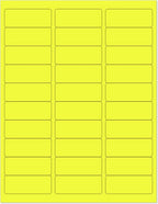 NextDayLabels 8-1/2 x 11" Neon Color High Light Fluorescent Labels for Laser & Inkjet Printer (Yellow Fluorescent, 1" x 2-5/8" - 30 Per Page | 1500 Label)