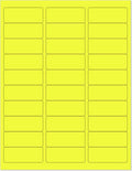 NextDayLabels - 8-1/2 x 11" Neon Color High Light Fluorescent Labels for Laser & Inkjet Printer (Yellow Fluorescent, 1" x 2-5/8" - 30 Per Page | 3000 Labels)