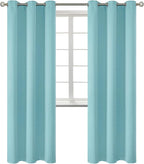 BGment Blackout Curtains - Grommet Thermal Insulated Room Darkening Bedroom and Living Room Curtains, Set of 2 Panels (42 x 84 Inch, Baby Blue)