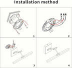 Hard-Wired Picture Light Dimmable LED Picture Lights for Paintings 15.7" Inch Black Metal Body Wall Pictures with Adjustable Swing Arm Art Display Lamps 7W 3000K Warm White Book Light