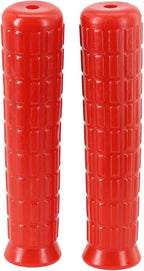 2Pcs Wheelbarrow Rubber Handles Replacement, Anti-slip Handle Grip Covers Weatherproof Handles Non-Slip Round Tubes for Garden Carts(114x12mm Red)