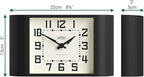 NEWGATE® Mini Metro Desk Clock | Retro Mantel Clock | Black | Mid Century Style for Desk, Table top, Shelf or Bedside