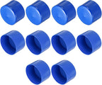 uxcell 10pcs Rubber End Caps 75mm(3 Inch) ID Vinyl Round End Cap Cover Screw Thread Protector Blue