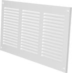 Repa Market 12x6 Inch Air Vent Cover/White Galvanized Steel Louvered Grill Cover with Mesh Screen/Wall or Ceiling Vent/Durable Flush Mount HVAC Register for Indoor and Outdoor Ventilation
