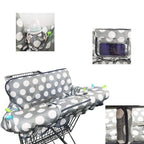 Shopping Cart Cover for Baby, High Chair Cover for Boy Girl, Grocery Cart Cushion Liner, with seat Positioner and Cellphone Holder,dot Printing