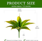 Artificial Agave Faux Agave 12.2In Fake Greenery Outdoor Artificial Plant Fake Plant for Indoor Home Decoration Plastic Plant Outdoor Decor Front Porch Decor Simulation Plants(Yellow,2Pack)