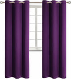 BGment Blackout Curtains - Grommet Thermal Insulated Room Darkening Bedroom and Living Room Curtain, Set of 2 Panels (42 x 84 Inch, Royal Purple)