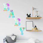 Pooqla Colorful LED Marquee Letter Lights with Remote – Light Up Marquee Signs – Party Bar Letters with Lights Decorations for the Home - Multicolor R