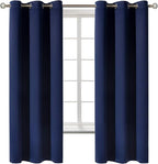 BGment Blackout Curtains for Bedroom 63 Inches Long - Navy Blue Room Darkening Thermal Insulated Sunlight Blocking Grommet Window Drapes for Kids Boys Room, Set of 2 Panels, 42 x 63 Inch