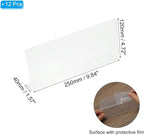 PATIKIL 12 Pack Shelf Dividers for Closet Organization, 9.8x1.57x4.7 Acrylic Closets Separator Kitchen Cabinet Shelves Under Bed Blocker for Bedroom Kitchen Office, Clear