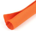 3/8 inch Split Braided Cable Management Sleeve for USB Cable Power Cord Audio Video Cable, High-Temperature Automotive Harness Wire Loom Cord Protector from Cat Dog Chewing (Orange, 10FT)