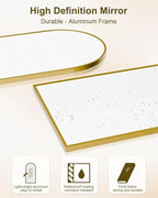 58"x19"Floor Mirror Full Length,Arched Full Length Mirror with Stand,Full Body Mirror,Hanging or Large Leaning for Bedroom Living Room Gold