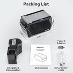 Makeid D50 Industrial Label Printer, Desktop Label Maker 2" Print Head, Mobile APP & PC Editor Compatible, 2600mAh Li-ion Battery, Come with 1.97" W x 26.24ft L Label Heavy-Duty Labeler for Job Sites