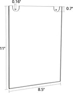 NIUBEE 30 Pack Acrylic Sign Holder 8.5 x 11 inches Clear Wall Mount Frame Bonus, Wall Mount Plastic Sign Holder Perfect for Home, Office, Store, Restaurant- Vertical