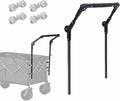 Camper Wagon Push Handle Attachment - Foldable Garden Carts Replacement for Outdoor Grocery Trolley, Not Include Cart