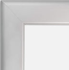 SnapeZo Certificate Frame 8.5x11, Silver, 1.25 Inch Aluminum Profile, Front-Loading Snap Frame, Wall Mounting, Professional Series