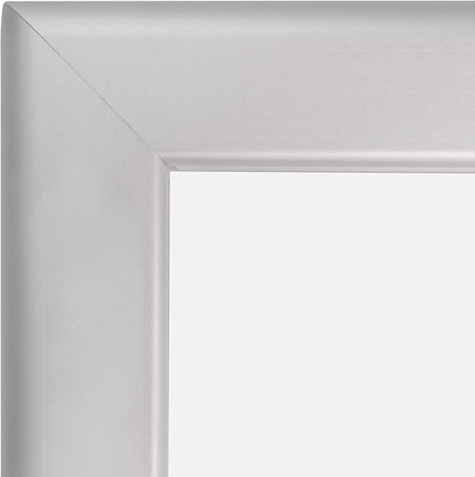 SnapeZo Certificate Frame 8.5x11, Silver, 1.25 Inch Aluminum Profile, Front-Loading Snap Frame, Wall Mounting, Professional Series