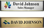 Personalized Name Plate for Door or Wall, 2 x 8 inch Custom Office Aluminum Door or Wall Name Plates with Logo Image or Texts, Office Appreciation Gifts for Coworkers Boss Teacher, Employee