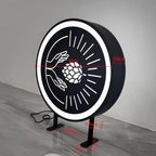 Custom LED Double Sided Light Box, Personalized Round LED Signs Outdoor Lightbox, Illuminated Billboard Advertising Light Box for Business, Cafe, Bar, Hotel Logo Sign(Round)