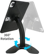 Desktop Wall Mount Anti-Theft Security Kiosk POS Stand Holder Enclosure for 2022 2021 2020 2018 iPad Pro 12.9", Flip & 360° Swivel Design