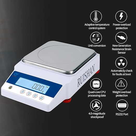 Lab Balance Scale 3000gx0.01g High Precision Electronic Digital Analytical Balance Gram Scale .01g Accuracy Gn DWT GSM Unit Laboratory Kitchen Jewelry Scientific Gold Industrial Postal Scales