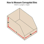 Aviditi Corrugated Cardboard Storage Bins, 2"x 12"x 4 1/2", Kraft, Pack of 50, for Warehouse, Garage and Home Organization