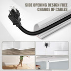 Silicone Wall Wire Hider, Side Open Wire Covers for Cords on Wall, 20FT Self-Adhesive Flexible Cord Hider for Mounted TV, Home Office, Cavity 0.63" W x 0.31" H