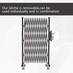 GYMTIME Industrial Metal Expandable Barricade, 11 Feet, Easily Assembled Portable Safety Barrier with Casters, Flexible Mobile Barrier Gate, Adjustable Traffic Fence