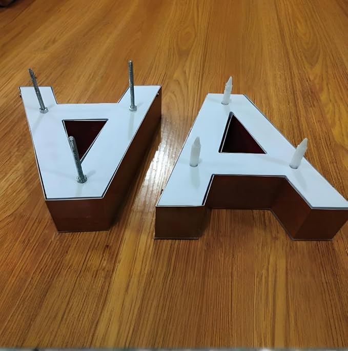 Outdoor Large Lighted Letter 10 to 20 Inch Tall Channel Letters Stainless Steel Lighted Business Signs for Storefront Branding Signage (11 letters)