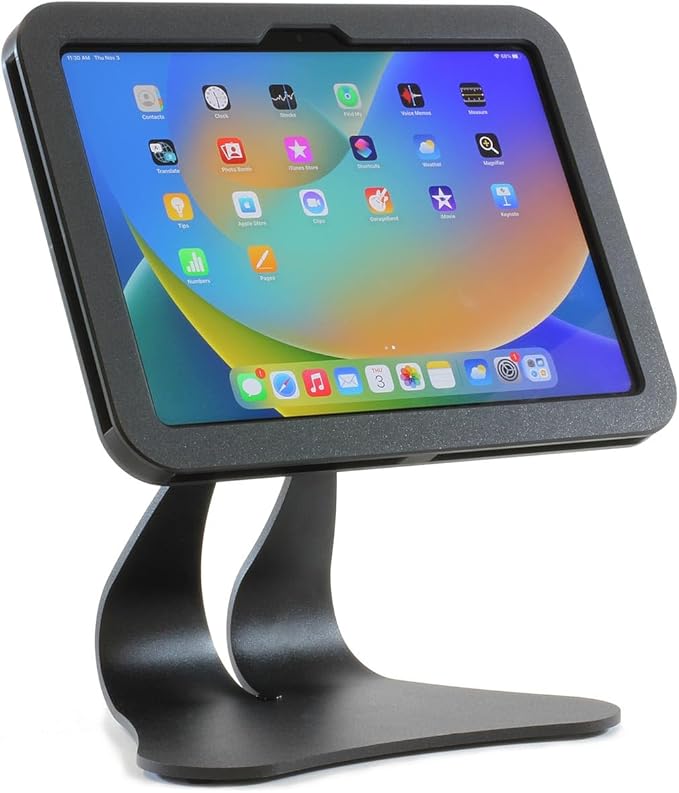 Thought Out EnCloz Steel Stand Anti-Theft Security Enclosure - Black - Made in USA - Compatible with Apple iPad (A16), 10.9 (10g)