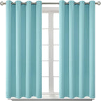 BGment Blackout Curtains - Grommet Thermal Insulated Room Darkening Bedroom and Living Room Curtains, Set of 2 Panels (46 x 54 Inch, Baby Blue)
