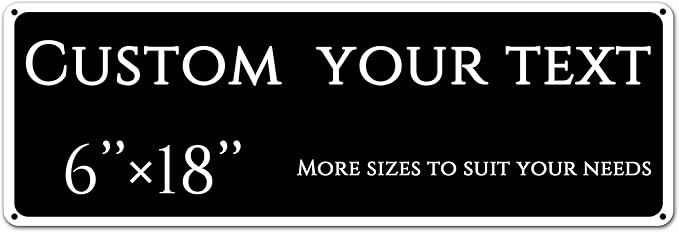 Custom Sign, street signs customized，Aluminum Weatherproof Metal Sign Multiple Sizes, delivery signs for home,Reflective doorplates,Business, Workplace, office, Home, Delivery Signs(6 * 18 Inch)