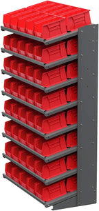 Akro-Mils 30237 AkroBins Plastic Storage Bins, Space-Saving Stackable Bins for Garage, Pantry, Craft Organization, 9" x 6" x 5", Red, 12-Pack
