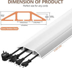 AGPTEK Heavy Duty Floor Cable Cover Cable Protector, 6.5 Ft Floor Cord Protector 3 Channels Floor Cord Cover (Mid Channel 0.93") Contains Cords, Cables and Wires, Good for Office, Home, or Outdoor
