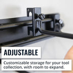 StoreYourBoard Garage Tool Organizer Wall Mount – Heavy Duty Garage Wall Organizer for Garage Organization and Storage, Broom Holder Wall Mount for Gardening Tools & Yard Tools – 48" Holds 450 lbs