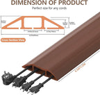 AGPTEK Heavy Duty Floor Cable Cover Cable Protector, 6.5 Ft Floor Cord Protector 3 Channels Floor Cord Cover (Mid Channel 0.93") Contains Cords, Cables and Wires, Good for Office, Home, or Outdoor