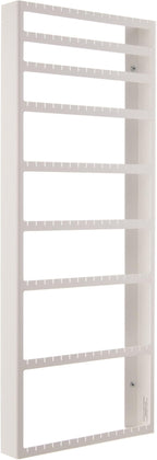 Angelynn's Wall Mounted Big and Small Earring Holder Organizer Display Women Long Post Stud Large Dangle Hoop Pierced Earrings, Hanging Closet Jewelry Storage Rack, Mary White 9"x23"