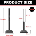 6 Pack Portable Sign Pole, 41" Tall Sign Holder Stand with Water-Fillable Base, Easy Sign Replacement, Indoor Outdoor Display Stand (Signs Not Included)