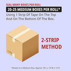 BOX USA Moving Boxes Medium 18"L x 14"W x 12"H 10-Pack & Heavy Duty 2in x 25yd Clear Packaging Tape with Dispenser - for Shipping, Mailing, Packing, Packaging and Storage