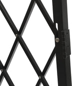 Single Folding Security Gate 4.27'Hx36.6 W Iron Accordion Security Gate Flexible Expanding Security Gate 180° Rolling Barricade Scissor Door with Padlock for Entry Security,Garage,Warehouse