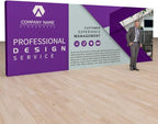 Vispronet Pop-Up Tension Fabric Trade Show Display Booth Frames (19.6ft x 7.4ft)