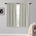 KGORGE 63 inch Curtains 2 Panel Set, Privacy Thermal Insulation Noise Reducing Light Filtering Drapes for Kids Room Nusery Office, Back Tab Rod Pocket, W52 x L63 inches, Nature