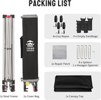 CROWN SHADES 12x12 Pop Up Canopy Outside Canopy, Patented One Push Tent Canopy with Wheeled Carry Bag, Bonus 8 Stakes and 4 Ropes, Black