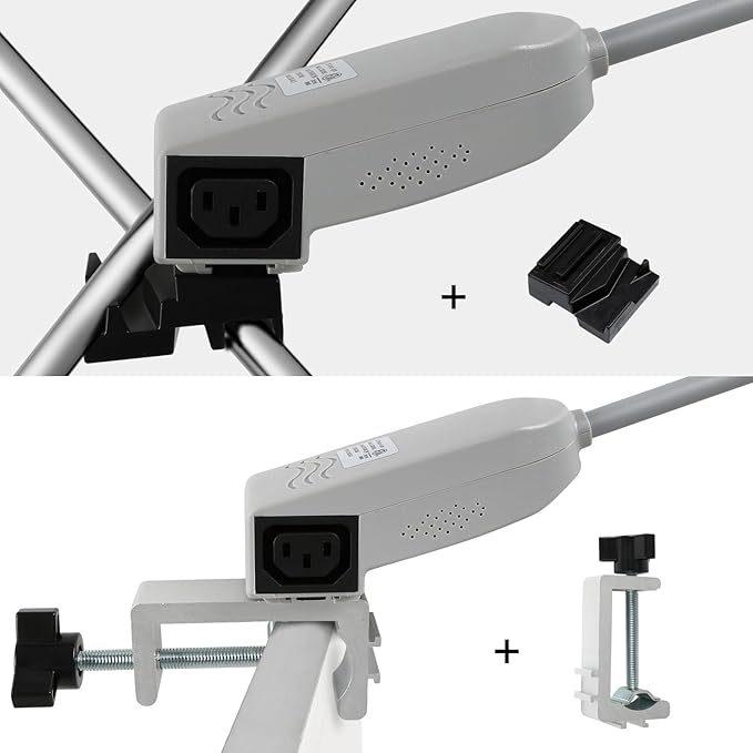 SUNLITOPTOTrade Show Lights LED Display and Wall Washer Exhibit Arm Lighting, POP UP Connectable Lights Included Clamps, Mounting Brackets, Power Cables, Connect Cables (2pcs Grey)